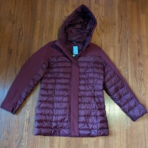 Lands' End | Parka Puffer Hooded Mid-Length Jacket | XS Petite